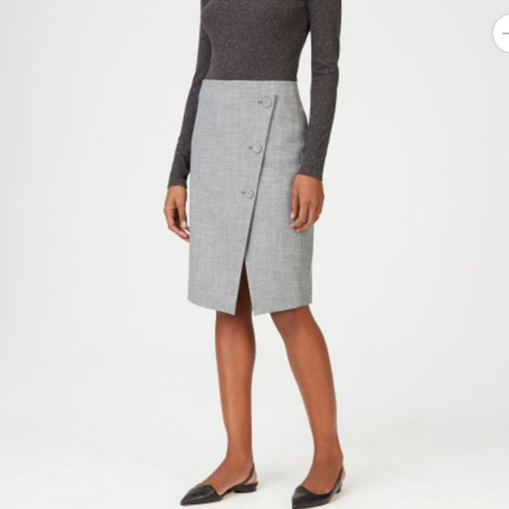 Nwt Club Monaco Clert Jute Grey Pencil Skirt Size 0